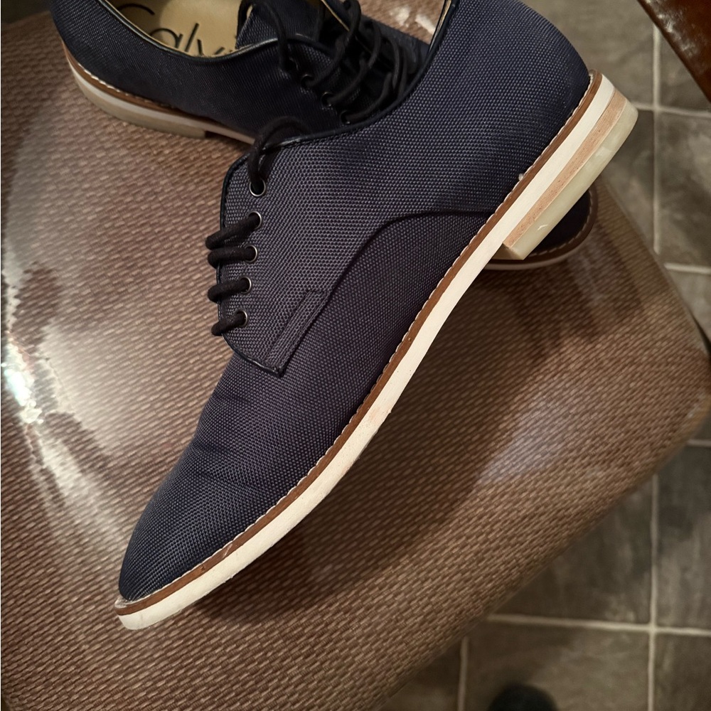 Calvin Klein Blue Oxford Shoes Classic Design